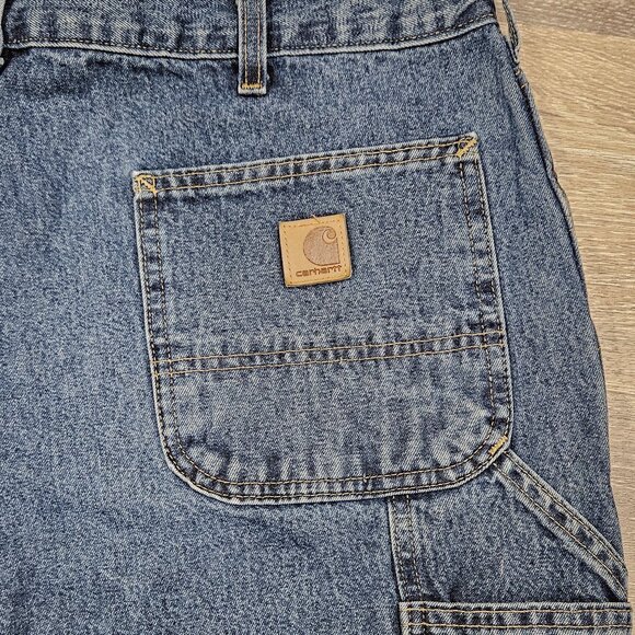 Carhartt B13-DPS 38x36 Loose Original Fit Carpenter Jeans Blue Denim - Picture 5 of 9
